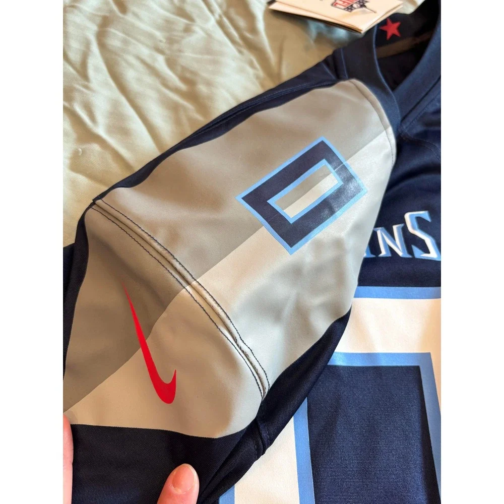Nike NFL Tennessee Titans Calvin Ridley 0 Jersey Navy Blue Mens Size Large
